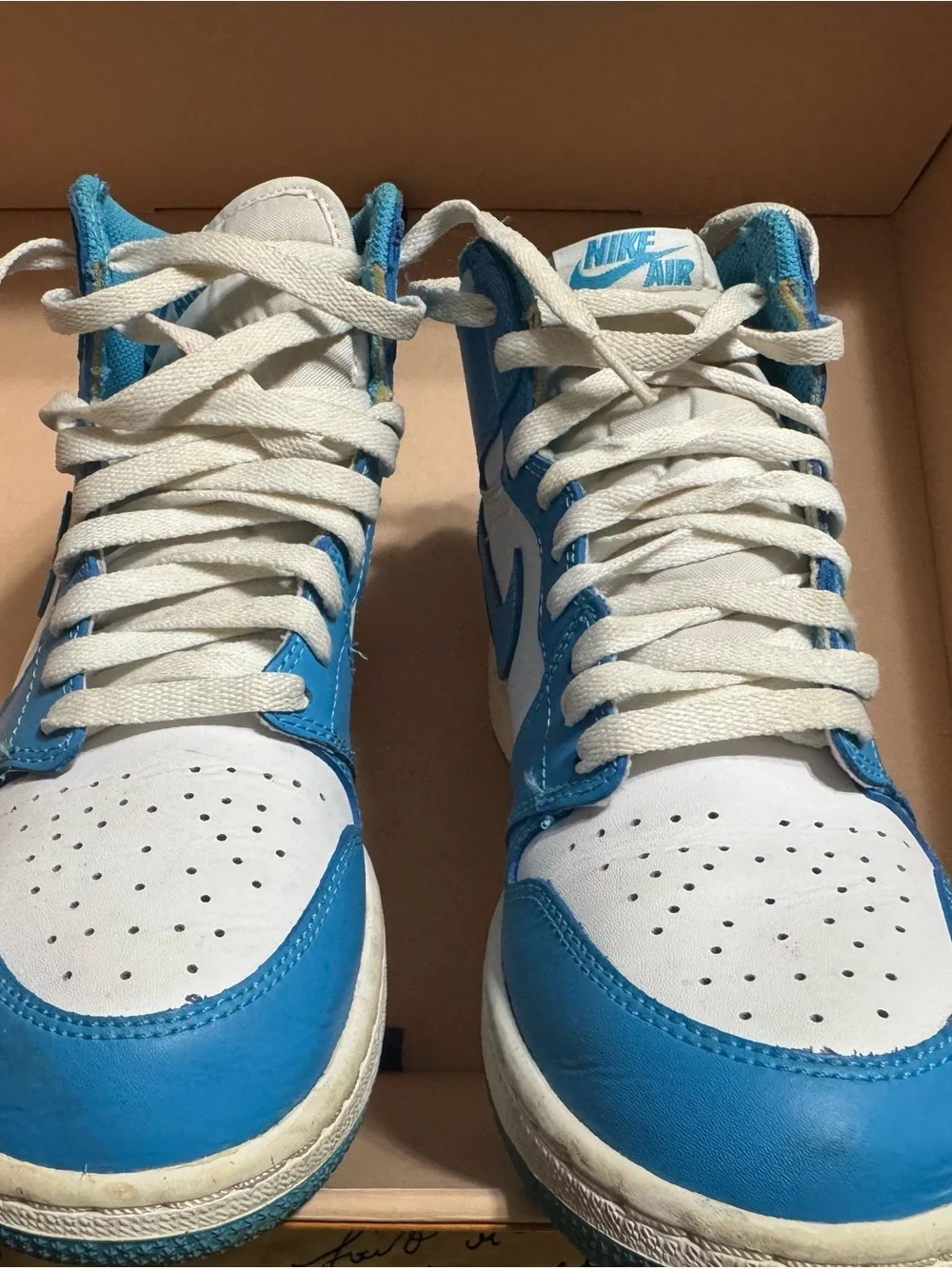 Nike Light Blue and White Low-Top Sneakers